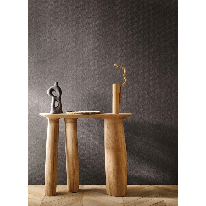 Casamance|Papel pintado marquetería negra moderna|Alta Gama