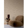 Casamance|Papier peint fibre naturelle rayée beige|Haut Gamme