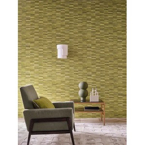 Casamance|Papier peint fibre naturelle rayée beige|Haut Gamme 2