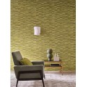 Casamance|Wallpaper natural fiber striped olive green|High-End