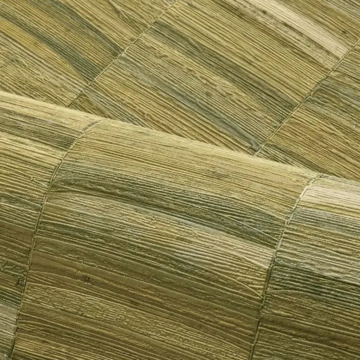 Casamance|Papier peint fibre naturelle rayée vert olive|Haut Gamme