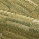 Casamance|Papier peint fibre naturelle rayée vert olive|Haut Gamme