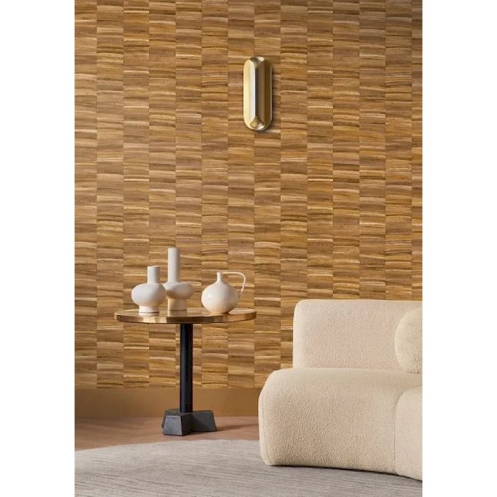 Casamance|Wallpaper natural fiber striped brown|High-End