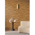 Casamance|Papier peint fibre naturelle rayée brun|Haut Gamme