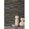 Casamance|Papel pintado fibra natural rayada antracita|Papel Pintado