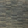 Casamance|Papier peint fibre naturelle anthracite et doré|Haut Gamme