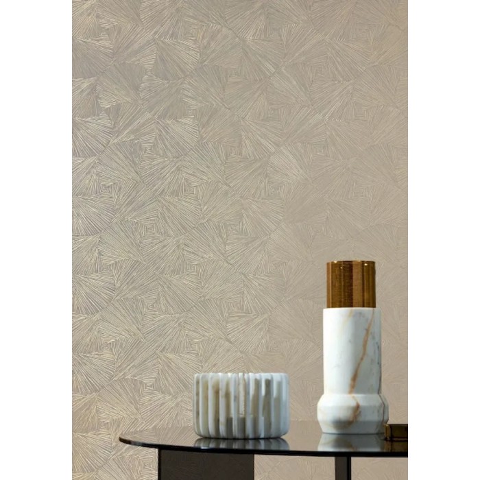 Papel pintado hojas de Ginkgo beige y dorado - Casamance Nature Precieuse 76522548