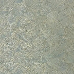 Casamance|Ginkgo Blätter Tapete blau-gold|Hochwertige