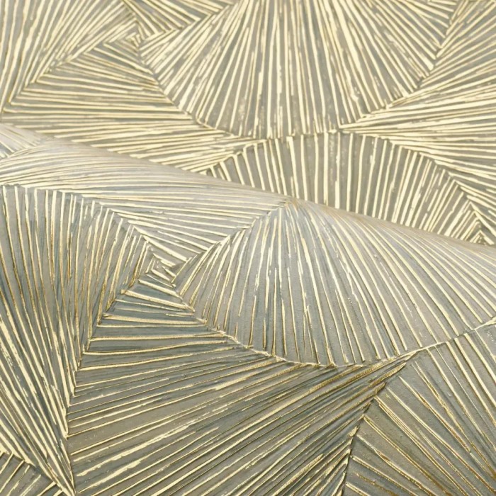 Casamance|Papier peint feuilles de Ginkgo vert et doré|Haut Gamme