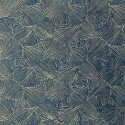 Casamance|Ginkgo Blätter Tapete blau-gold|Hochwertige