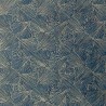 Casamance|Ginkgo Blätter Tapete blau-gold|Hochwertige