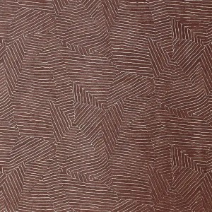 Marburg|Papier Peint contemporain avec des lignes et des feuilles noires et dorées|Moderne