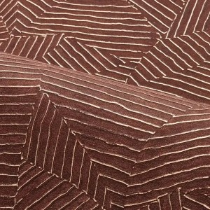 Marburg|Papier Peint contemporain avec des lignes et des feuilles noires et dorées|Moderne 2