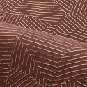 Casamance|Papier peint moderne feuilles rouges et dorées avec nervures|Haut Gamme