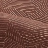 Casamance|Papier peint moderne feuilles rouges et dorées avec nervures|Haut Gamme