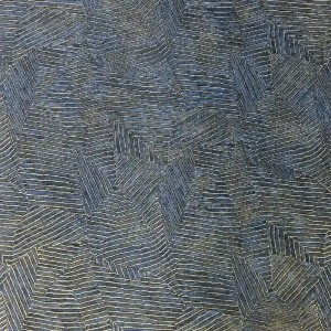 Elitis|Pearl white and light grey stucco wallpaper with plaster effect|Wallpaper