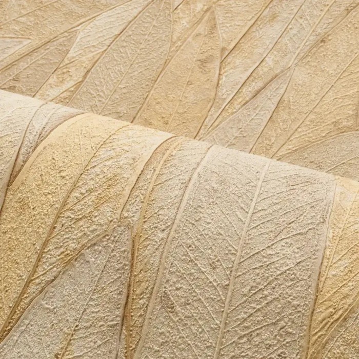 Casamance|Wallpaper beige eucalyptus autumn design|High-End