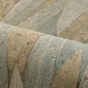 Casamance|Wallpaper green eucalyptus with contemporary mosaic|High-End
