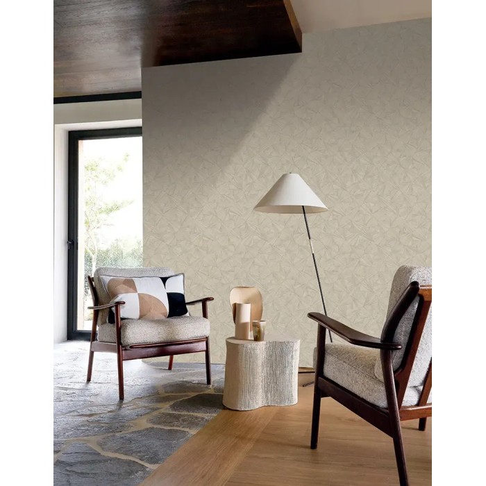 Papel pintado tropical greige con hojas balinesas - Casamance Nature Precieuse 75320712