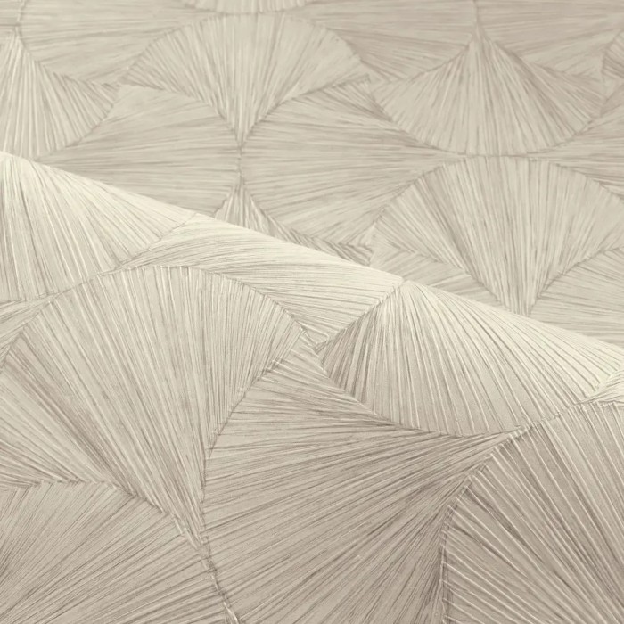 Casamance|Papier peint tropical grège avec feuilles balinaises|Tropical