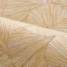 Casamance|Wallpaper tropical straw beige with Ginkgo fans|High-End