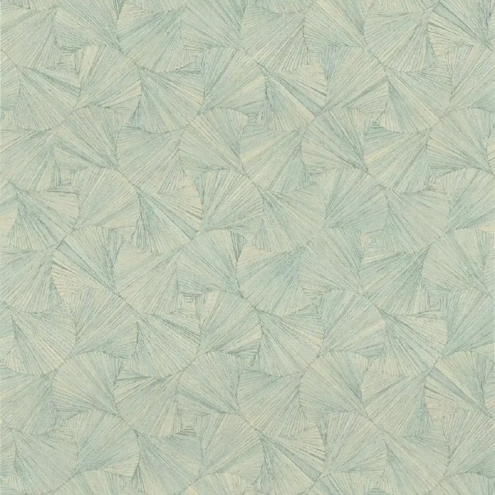 Casamance|Papel pintado tropical verde agua con hojas exóticas de Ginkgo|Alta Gama