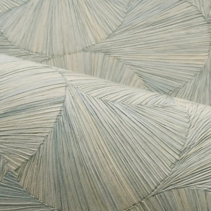 Casamance|Papier peint tropical vert d’eau avec feuilles exotiques de Ginkgo|Haut Gamme