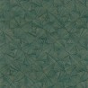 Casamance|Papel pintado tropical verde esmeralda con hojas de Ginkgo|Alta Gama