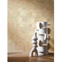 Casamance|Wallpaper tropical emerald green with Ginkgo leaves|High-End