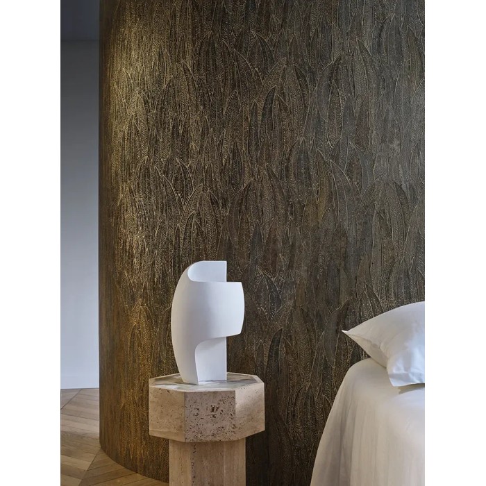 Papel pintado hojas de eucalipto marfil y dorado - Casamance Nature Precieuse 76533262