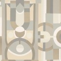 Casamance|Modernistische Tapete beige-gold geometrisch|Geometrisch