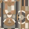 Casamance|Papier peint moderniste brun et doré géométrique|Papier Peint