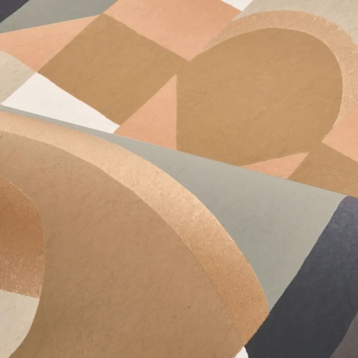 Casamance|Modernistische Tapete braun-gold geometrisch|Tapeten