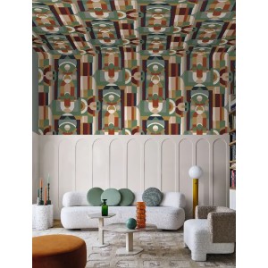 Rasch|Papier peint rétro motif vintage orange|Rétro 2