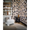 Casamance|Art-Déco Tapete grau-nuderosa mit geometrischen Kreisen|Hochwertige