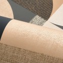Casamance|Art-Déco Tapete grau-nuderosa mit geometrischen Kreisen|Hochwertige