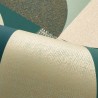 Casamance|Wallpaper Art Deco green with geometric circles|High-End