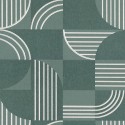 Casamance|Papier peint moderniste vert avec motif géométrique|Haut Gamme