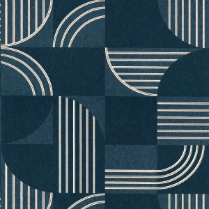Casadeco|Geometric composition wallpaper with black circle shapes|Circles