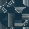 Casamance|Papier peint moderniste bleu géométrique décoratif|Haut Gamme