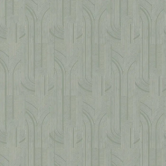 Casamance|Papel pintado Art Decó caqui nacarado gráfico|Minimalista
