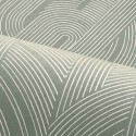 Casamance|Papier peint Art Déco kaki nacré graphique|Minimaliste