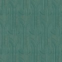 Casamance|Papier peint Art Déco vert et doré graphique|Haut Gamme