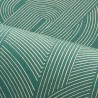 Casamance|Papel pintado Art Decó verde y dorado gráfico|Alta Gama