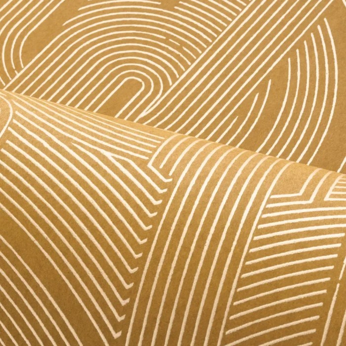 Casamance|Papier peint Art Déco brun et doré graphique|Haut Gamme