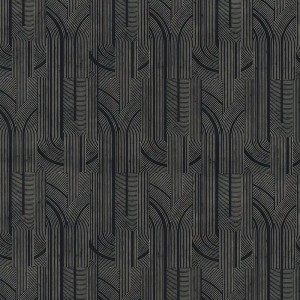 Casadeco|Dark tone abstract Art Deco wallpaper|Art Deco