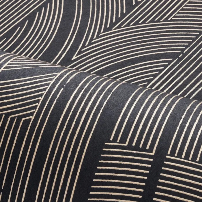 Casamance|Wallpaper Art Deco black and gold graphic|High-End