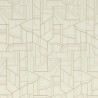 Casamance|Papel pintado geométrico beige con patrón dorado|Papel Pintado