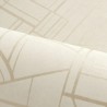 Casamance|Papel pintado geométrico beige con patrón dorado|Papel Pintado