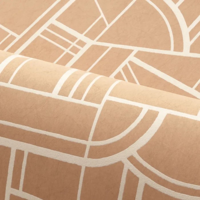Casamance|Papier peint géométrique rose nude moderne|Géométrique